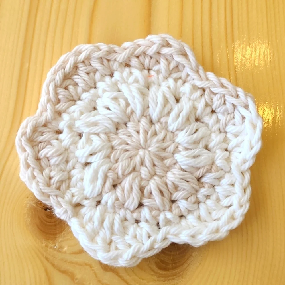 Handmade Crochet 100% Cotton Face Scrubbies Car Drink Coasters Set of 4